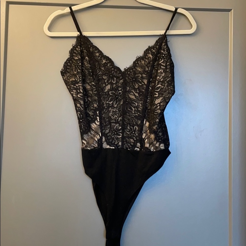 Black lace bodysuit